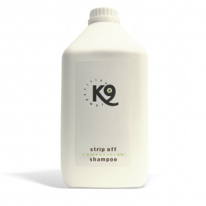 stripp off shampoo - 2,7 lt - k9 competition - libero pelo e manto cane da accumuli e residui